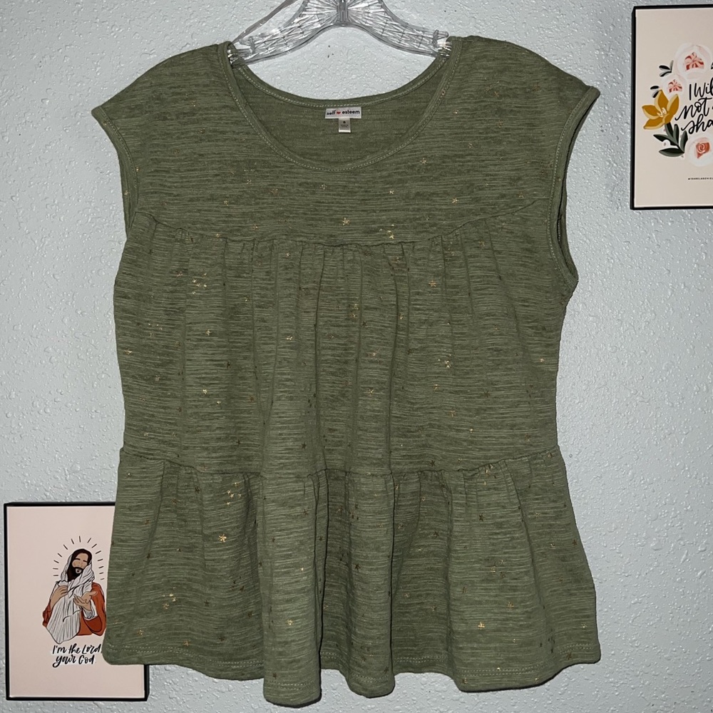 Green Shirt with Stars
